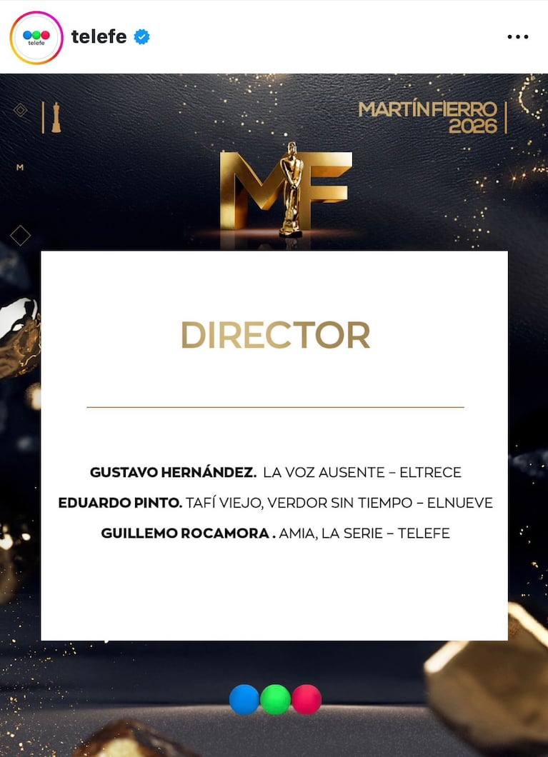 Los nominados a los Martín Fierro de TV 2026 (Foto: Instagram/@telefe).