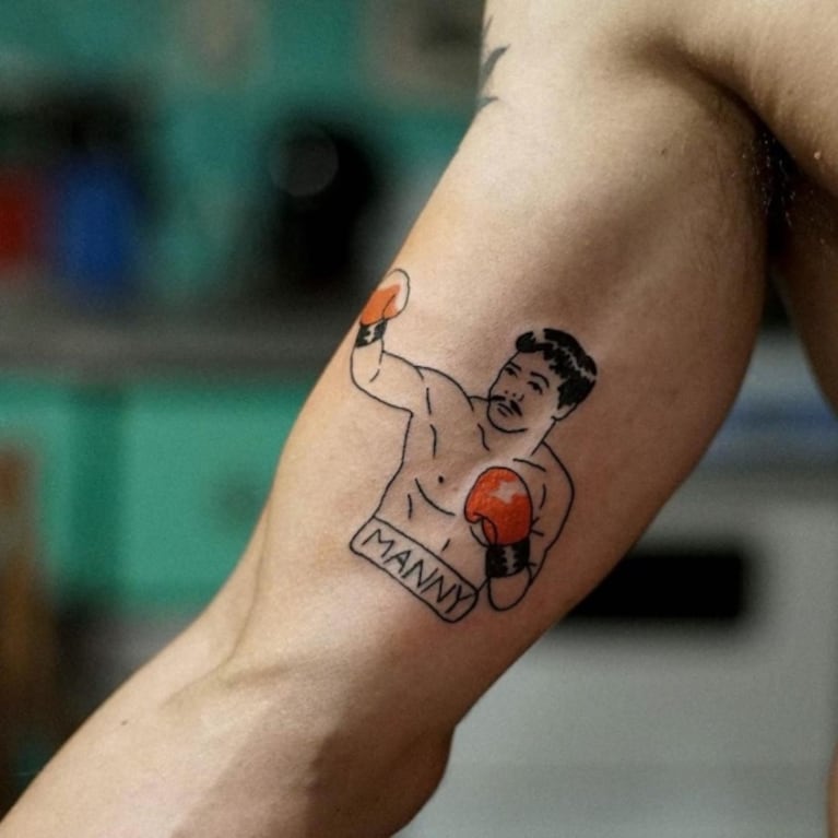 Los nuevos y especiales tatuajes de Esteban Lamothe: "Me tatué a Manny Pacquiao y la palabra 'hijo'"