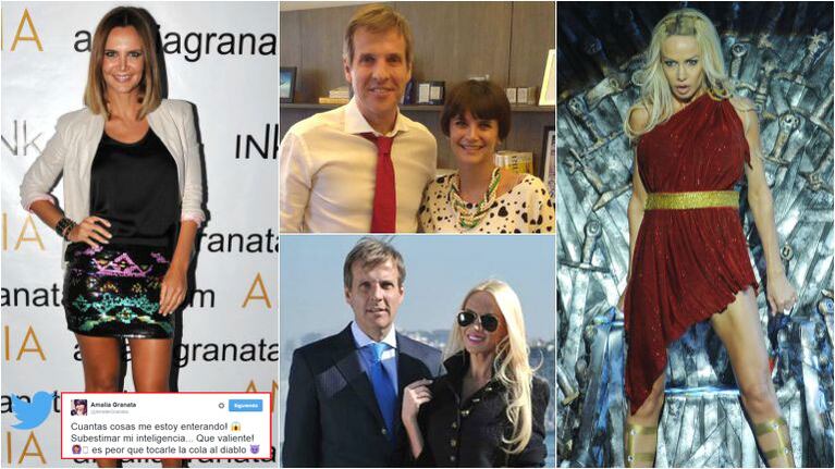 Los picantes tweets de Amalia Granata luego de que Luciana Salazar revelara su reconciliación con Martín Redrado (Fotos: Prensa Ideas del Sur y Web)