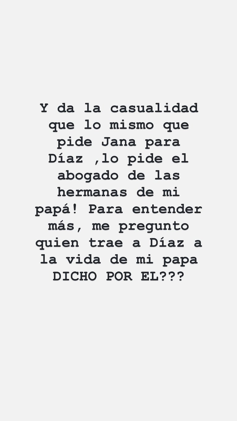 Los posteos de Dalma Maradona contra su hermana Jana.