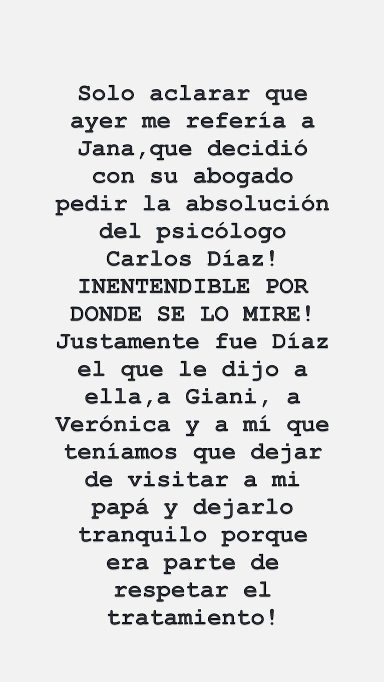 Los posteos de Dalma Maradona contra su hermana Jana.