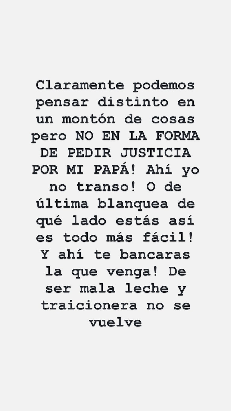 Los posteos de Dalma Maradona contra su hermana Jana.