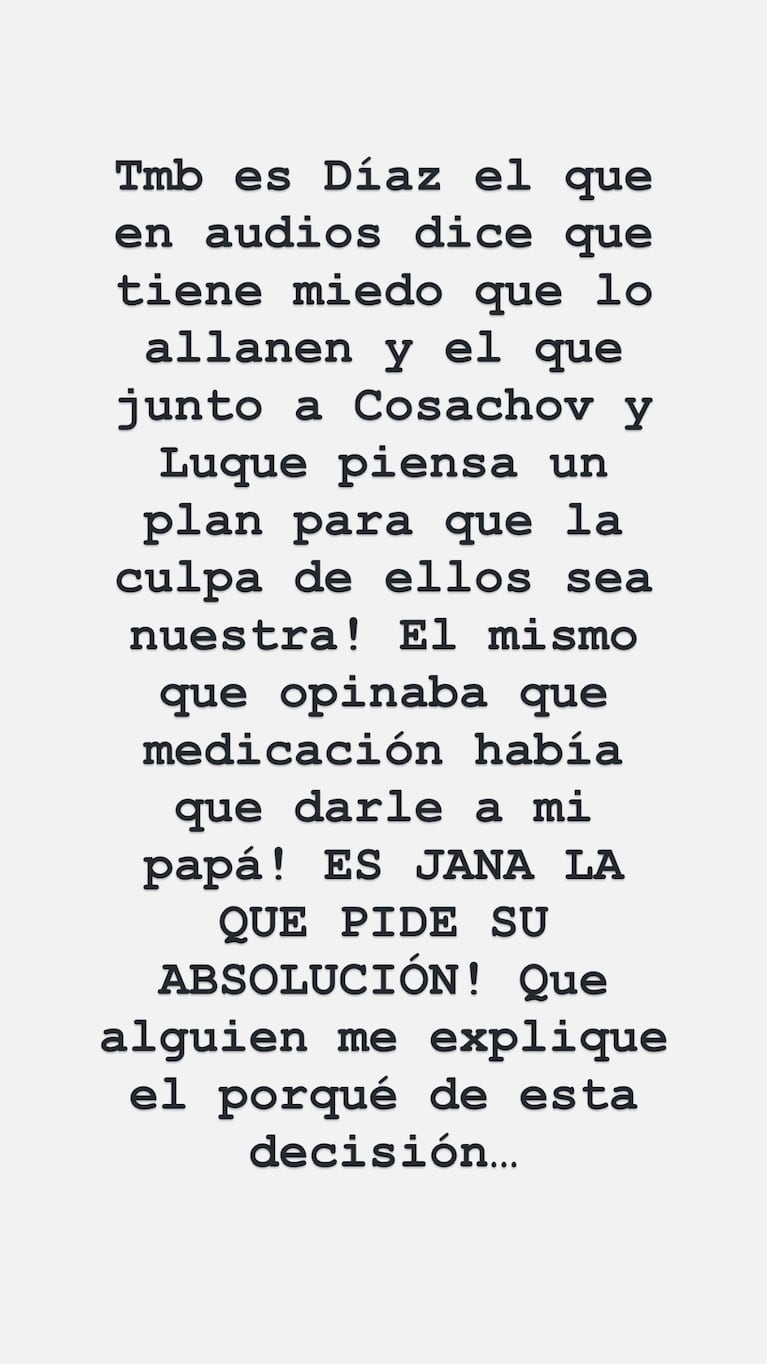 Los posteos de Dalma Maradona contra su hermana Jana.