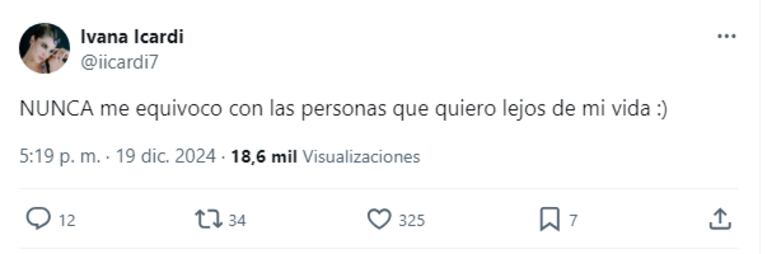 Los posteos de Ivana Icardi contra Wanda Nara.
