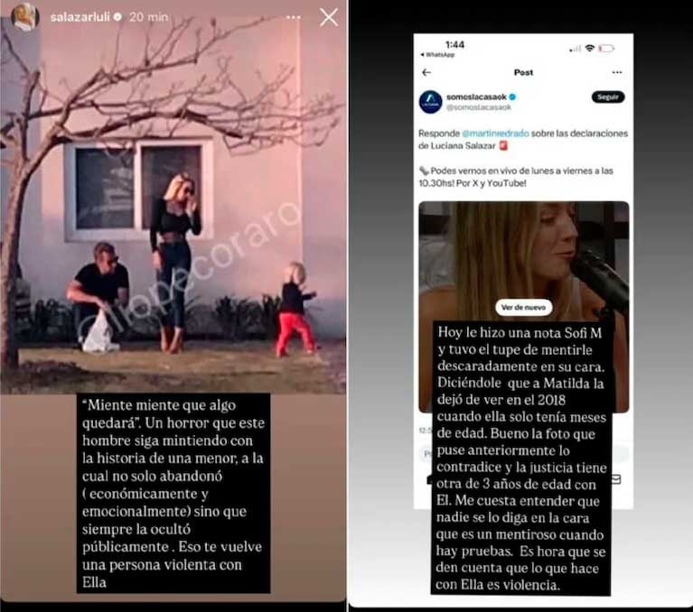 Los posteos de Luciana Salazar tras las declaraciones de Martín Redrado (Foto: Instagram @salazarluli)