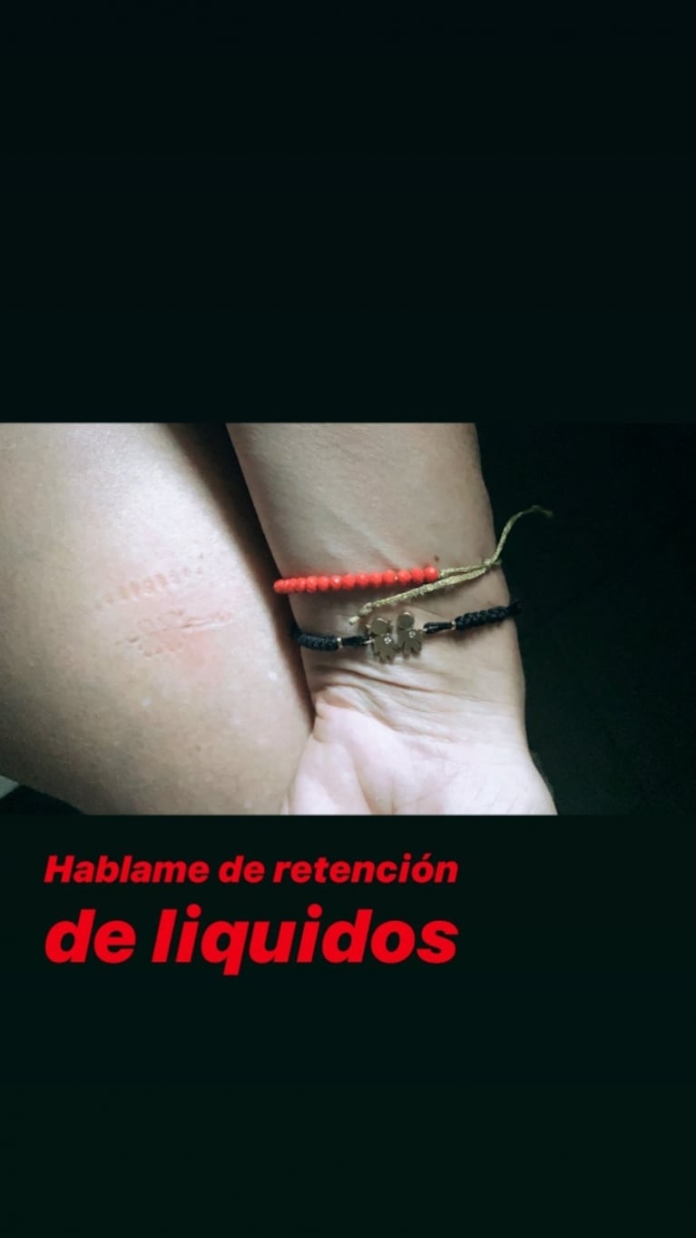 Los posteos de Paula Chaves por los primeros “coletazos” del embarazo: "Hablame de retención de líquidos"