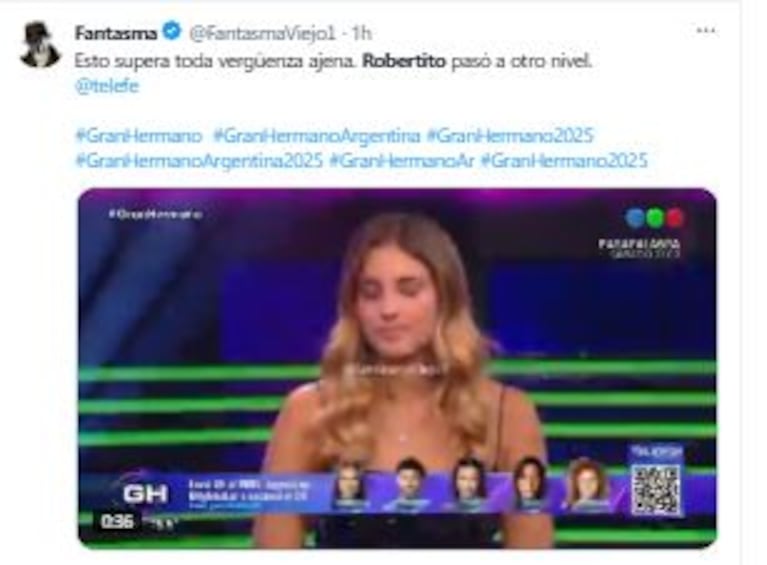 Los posteos de Twitter / X tras el escándalo entre Roberto Funes Ugarte y Martina de Gran Hermano (Foto: captura X)