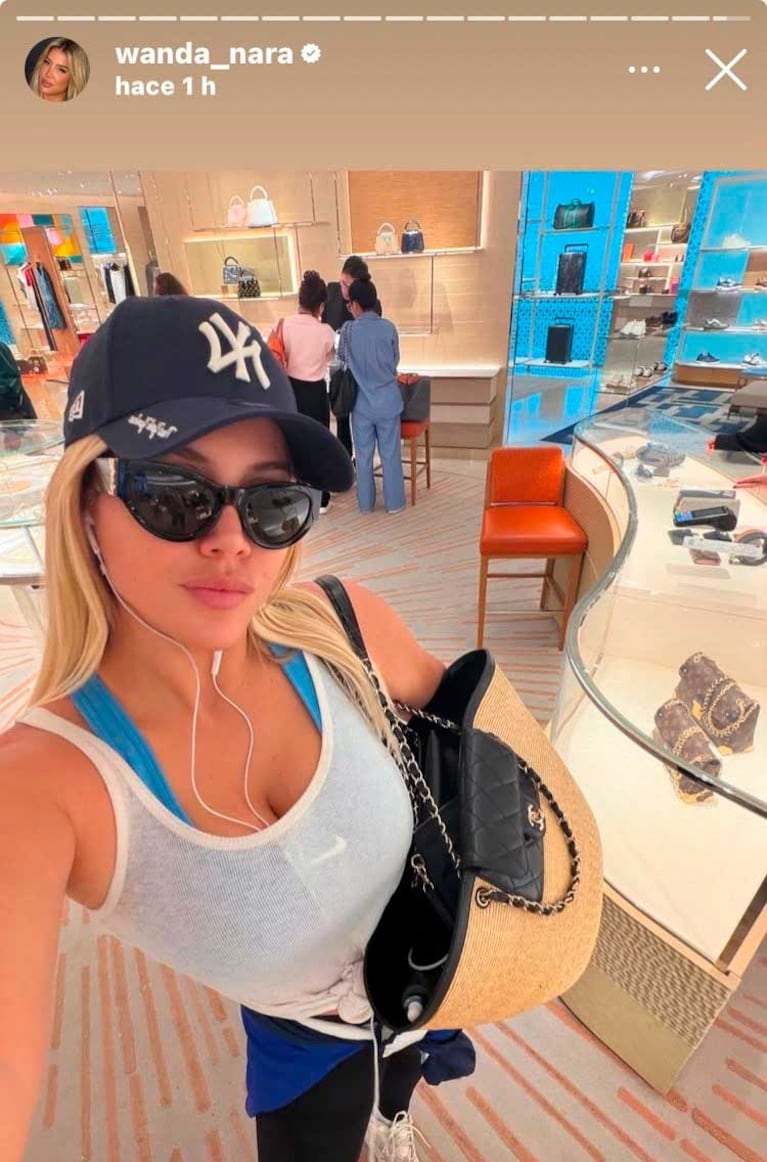 Los posteos de Wanda Nara desde EE.UU. , lista para la final del Mundial (Foto: Instagram @wanda_nara)