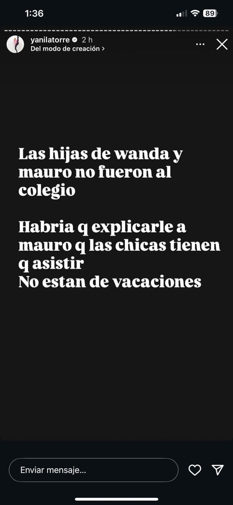 Los posteos de Yanina Latorre contra Mauro Icardi y China Suárez en medio de la pelea con Wanda Nara.