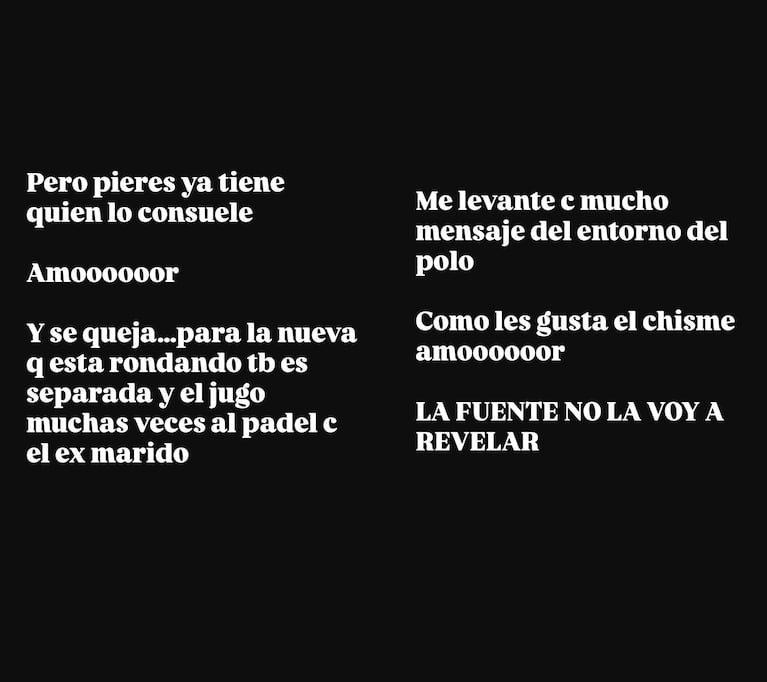 Los posteos de Yanina Latorre sobre Facundo Pieres, Chechu Bonelli y Darío Cvitanich (Foto: Instagram @yanilatorre)