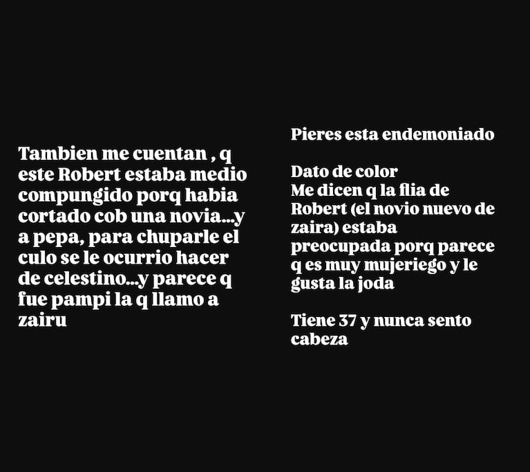 Los posteos de Yanina Latorre sobre Facundo Pieres, Chechu Bonelli y Darío Cvitanich (Foto: Instagram @yanilatorre)
