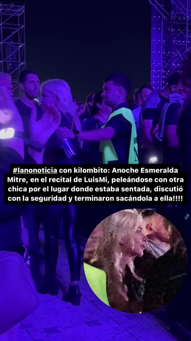 Los posteos sobre el escándalo de Esmeralda Mitre en el show de Luis Miguel  (Foto: Instagram @gossipeame)