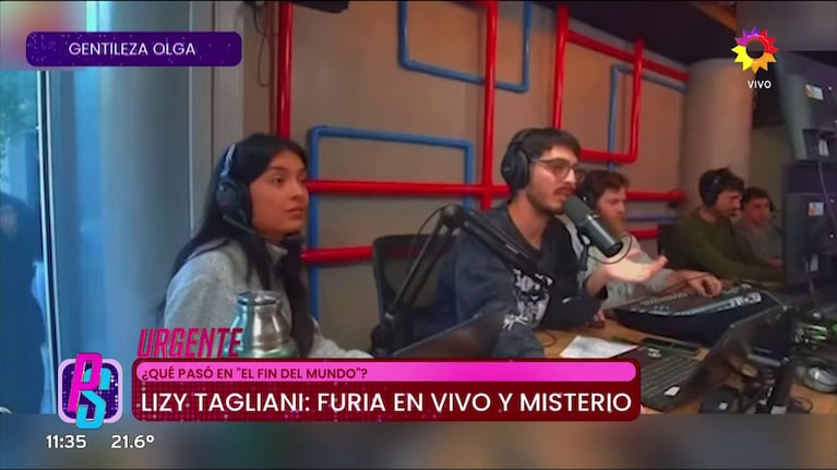 Los productores de Lizy Tagliani en Olga.