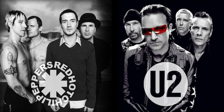 Los Red Hot Chili Peppers y U2 tienen cosas en común