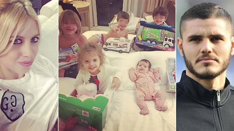 Los Reyes Magos pasaron por la casa de Wanda Nara y Mauro Icardi en España (Foto: Instagram)