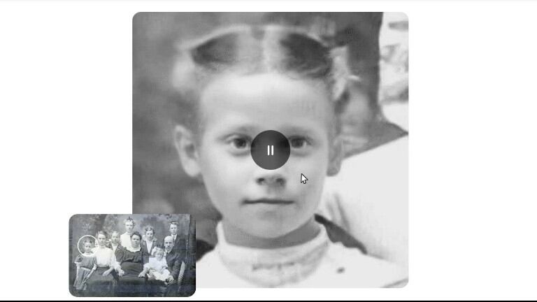 Los rostros de familiares en fotografías antiguas cobran vida mediante tecnología de aprendizaje profundo. Foto: DPA.