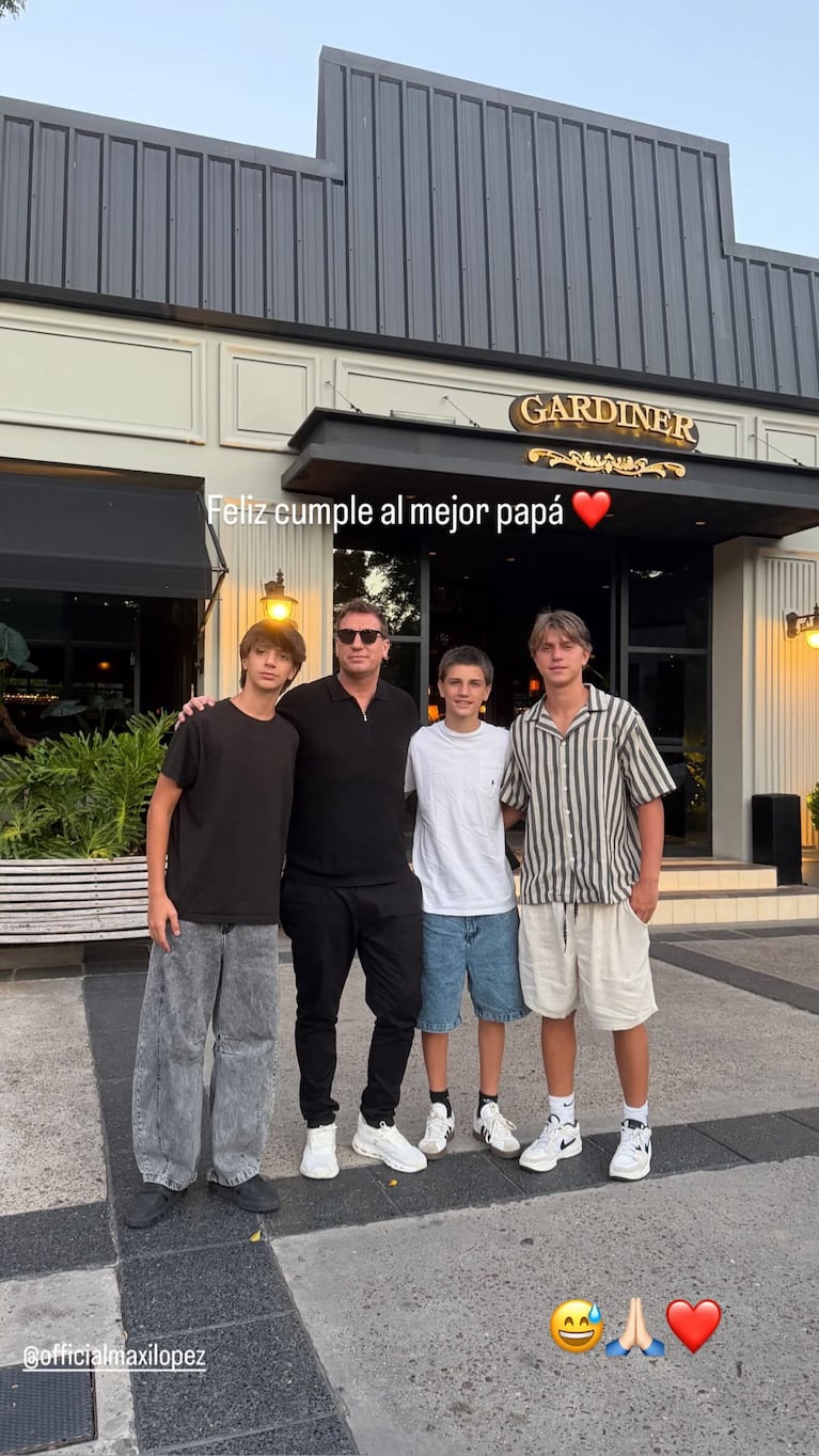 Los saludos de los hijos de Maxi López