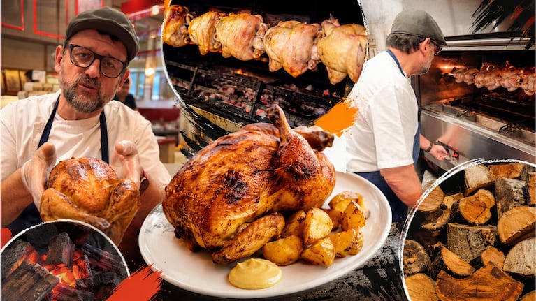 Los secretos de Christophe Krywonis para hacer el mejor pollo a las brasas. Foto: montaje