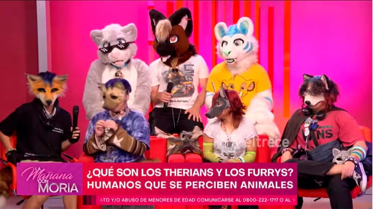 Los Therians y Furrys en La Mañana con Moria (Foto: captura de eltrece).
