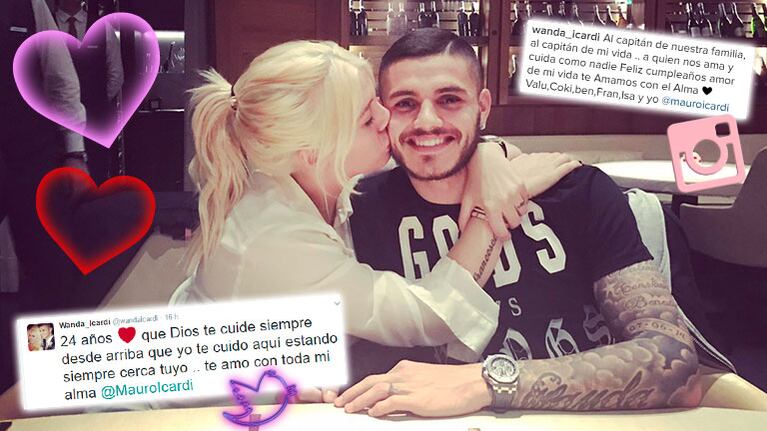 Los tiernos mensajes de Wanda Nara a Mauro Icardi en su cumpleaños. (Foto: Web)