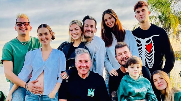 Los Tinelli y los Montaner, juntos en un almuerzo familiar.