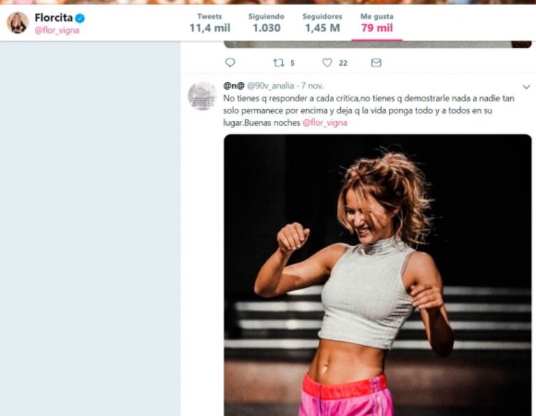 Los tremendos "me gusta" de Flor Vigna contra Laurita Fernández: "No te hacés cargo de nada; todo vuelve"