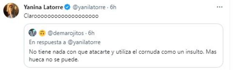 Los tremendos tweets de Yanina Latorre a Julia Mengolini (Foto: Twitter / X)