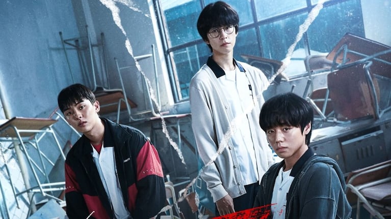Los tres estudiantes y el bullying, en la serie coreana de Netflix.