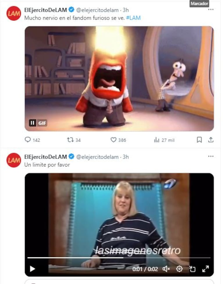 Los tweets de Ángel de Brito y LAM contra Laura Ubfal (Foto: Twitter / X)