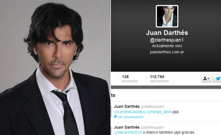 Los tweets de Juan Darthés mientras lo mencionaban en Intrusos. (Foto: Web)