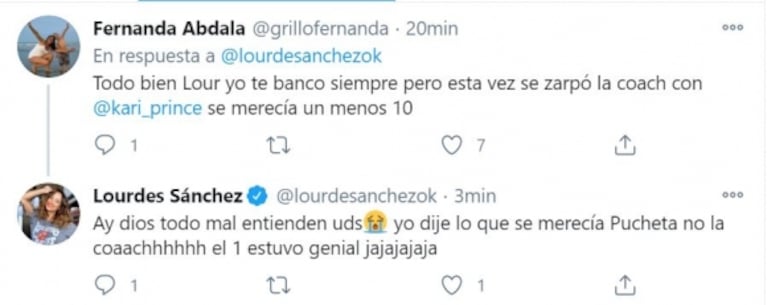 Los tweets de los famosos en medio de la feroz pelea de Karina La Princesita con la coach Natalia Cociuffo