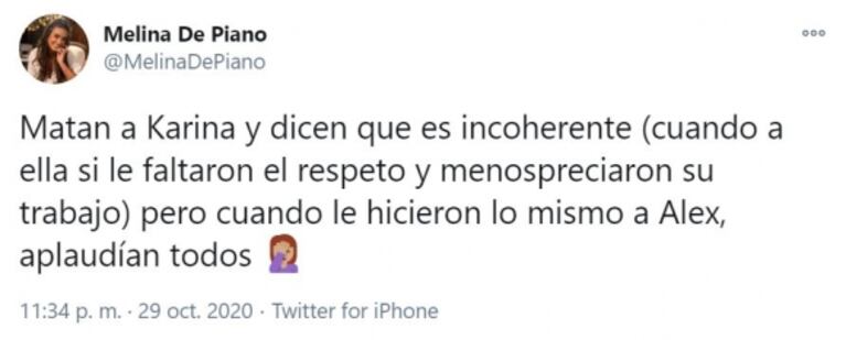 Los tweets de los famosos en medio de la feroz pelea de Karina La Princesita con la coach Natalia Cociuffo