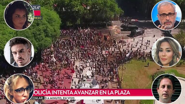 Los tweets de los famosos en medio de los incidentes frente al Congreso
