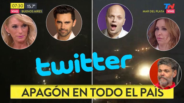 Los tweets de los famosos por el histórico apagón total que afecta a toda la Argentina, Uruguay y el sur de Brasil