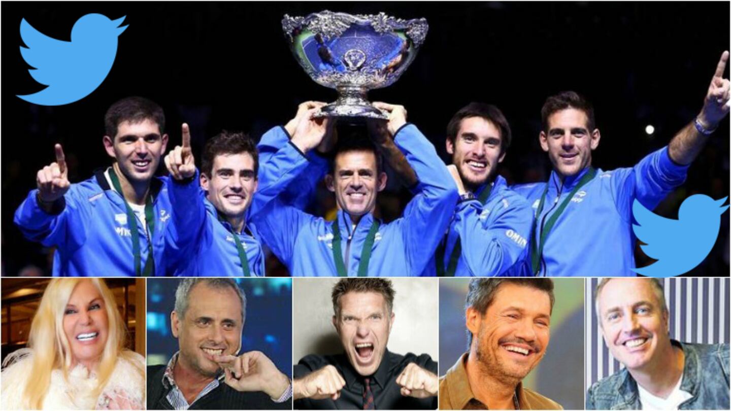 Los tweets de los famosos por el triunfo de Argentina en la Copa Davis. Foto: Web