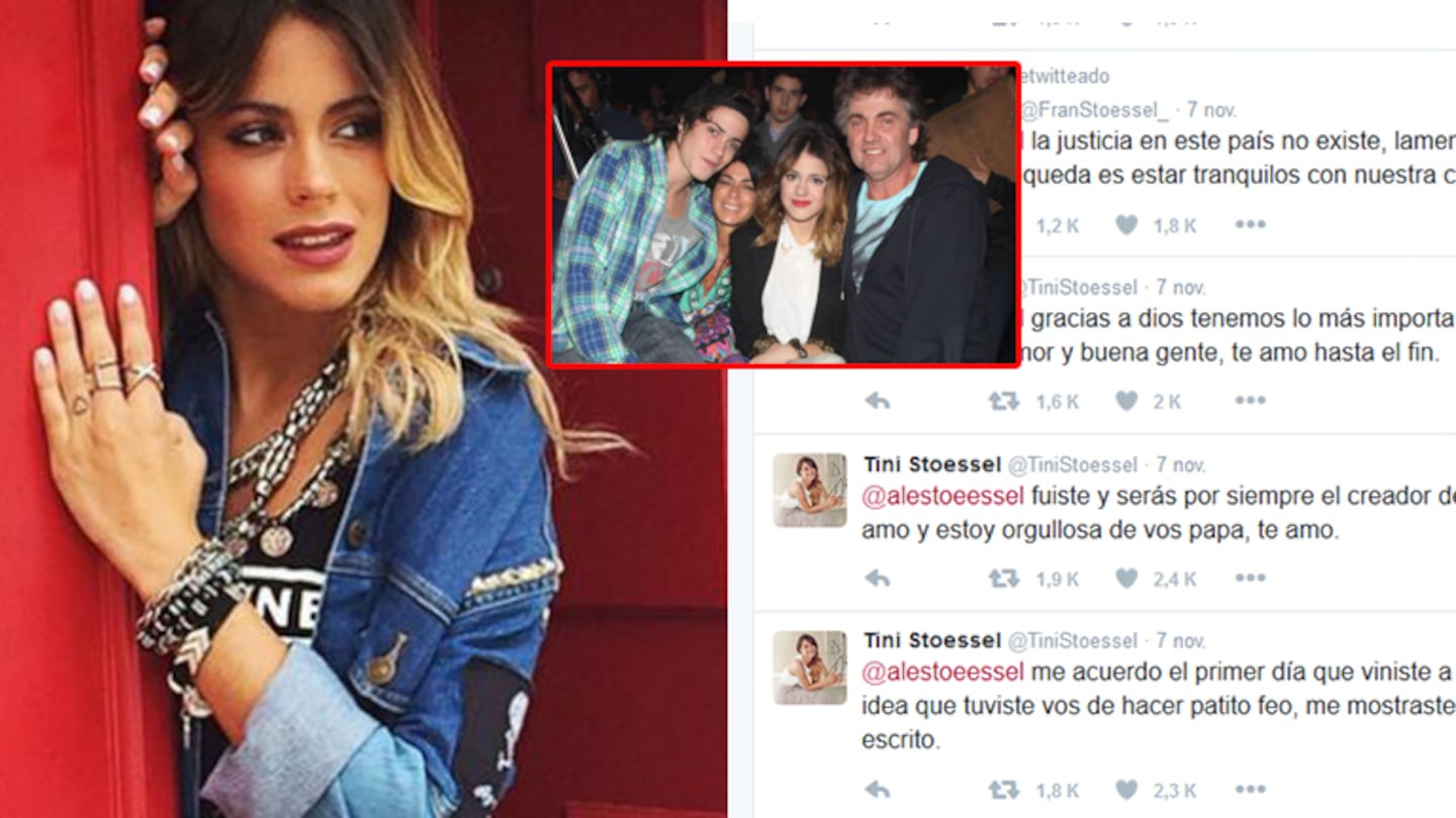 Los tweets de Martina Stoessel en apoyo a su padre, tras perder el juicio con Tinelli por los derechos de Patito Feo