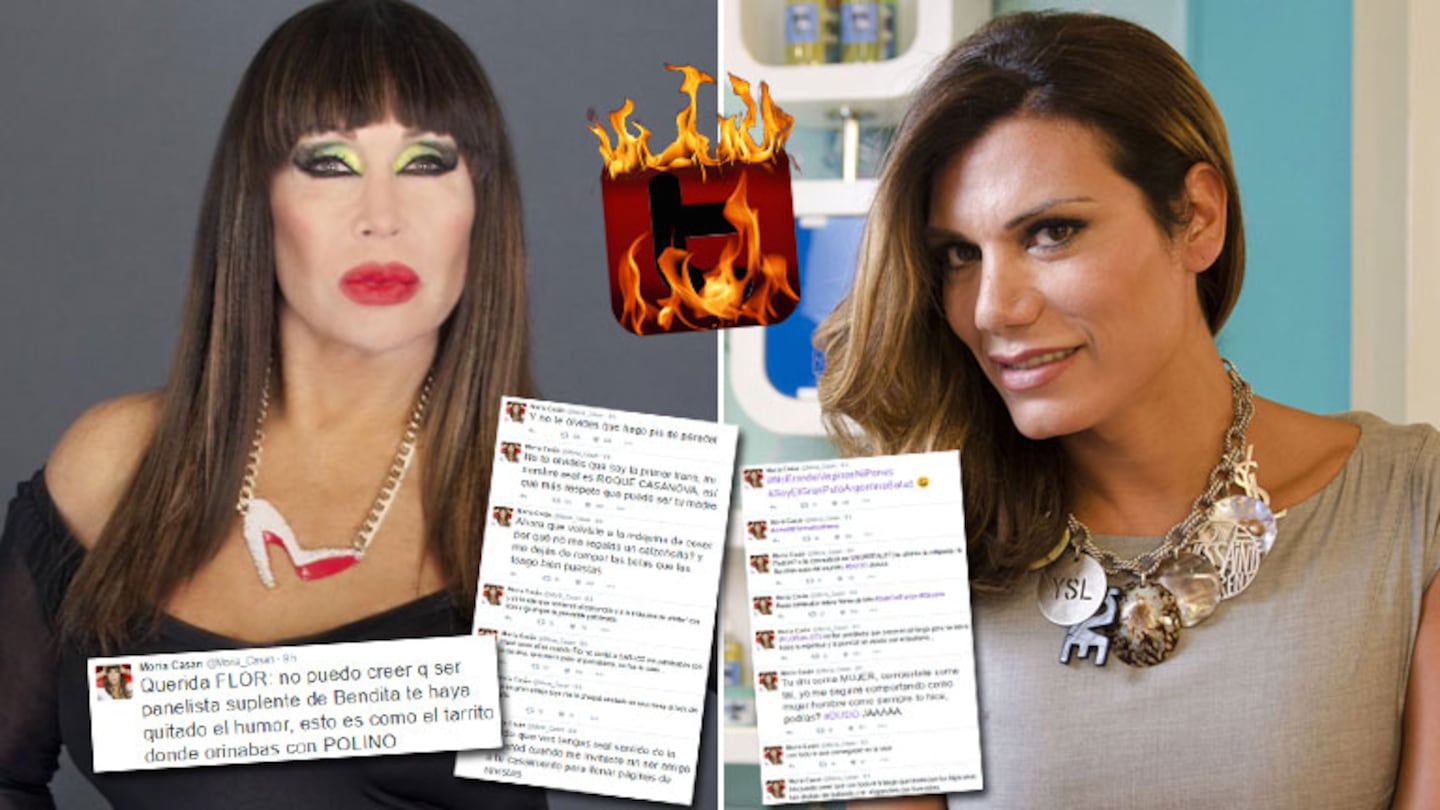 Los tweets de Moria contra Flor de la Ve. (Foto: Web)