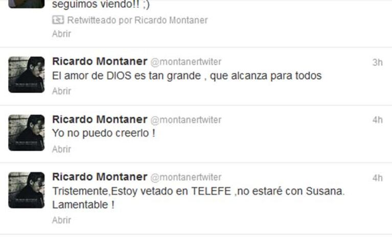 Los tweets de Ricardo Montaner. (Foto: @montanertwiter)