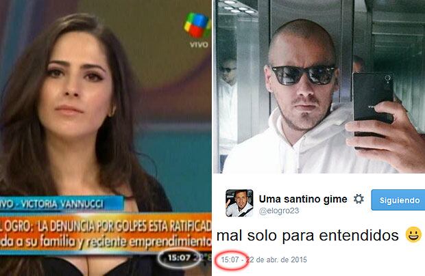 Los tweets del Ogro Fabbiani en momentos en que Victoria Vannucci hablaba en Intrusos. 