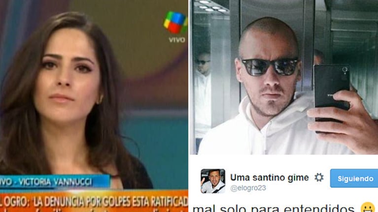 Los tweets del Ogro Fabbiani en momentos en que Victoria Vannucci hablaba en Intrusos.