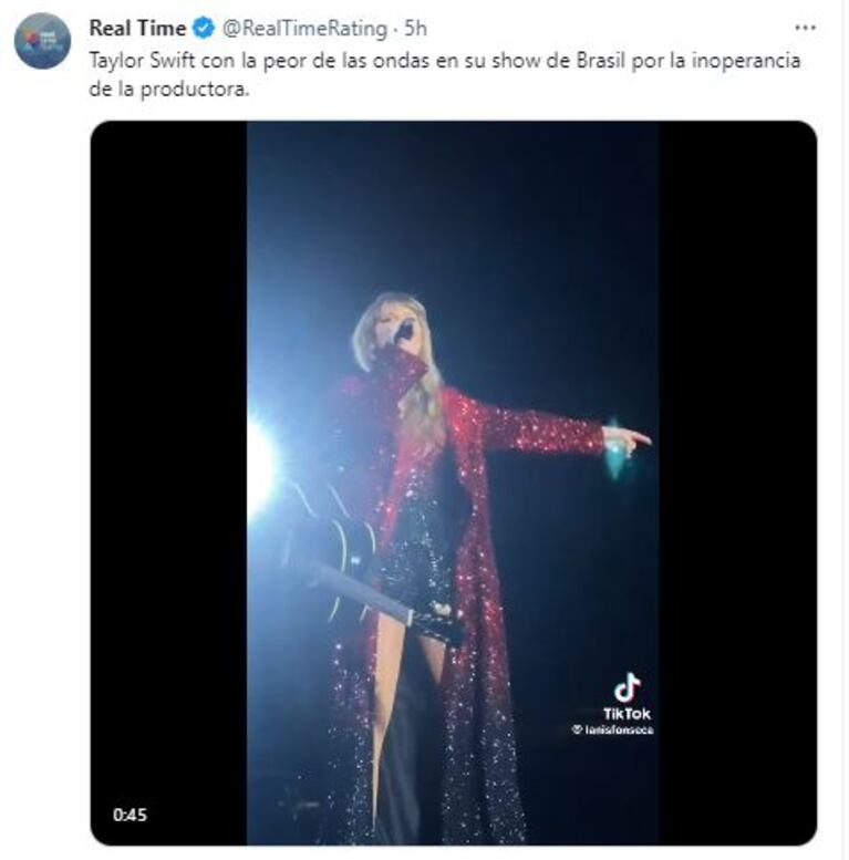 Los tweets sobre las reacciones de Taylor Swift en Brasil (Foto: Twitter / X)