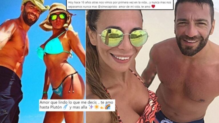 Los tweets súper románticos entre Gustavo Conti y Ximena Capristo por sus 16 años de amor