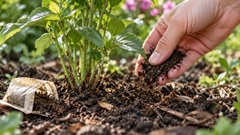 Los usos de los saquitos de té que ayudan a mejorar las plantas. Foto: IA