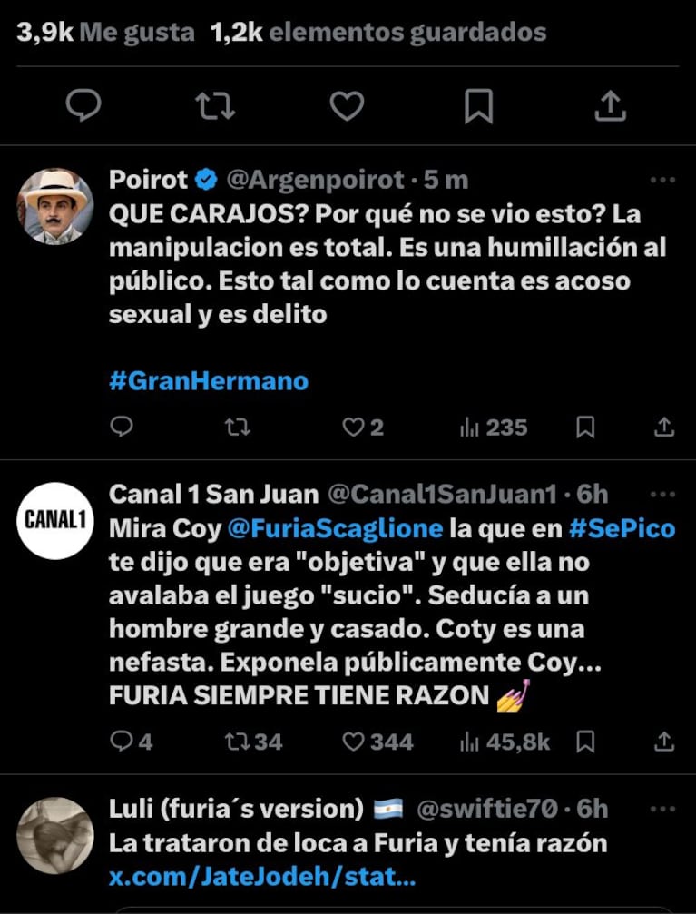 Los usuarios de las redes sociales contra Coti Romero.
