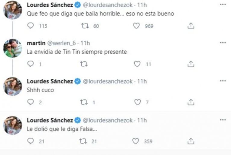 Lourdes Sánchez bancó a Charlotte Caniggia en su pelea con Pampita: "Qué feo que le diga que baila horrible"