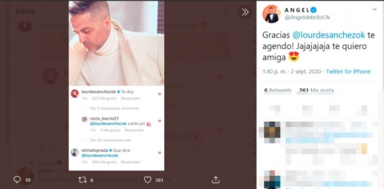 Lourdes Sánchez comentó que "le daba" a Angel de Brito y ¡reaccionó el Chato Prada!: "¿Qué dice?"