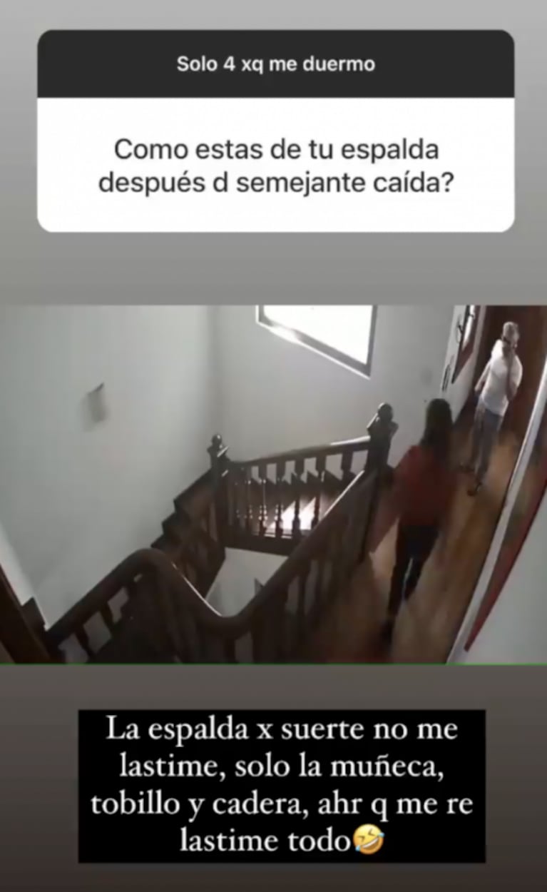 Lourdes Sánchez contó cómo sigue tras su tremenda caída por las escaleras: "Me lastimé todo"