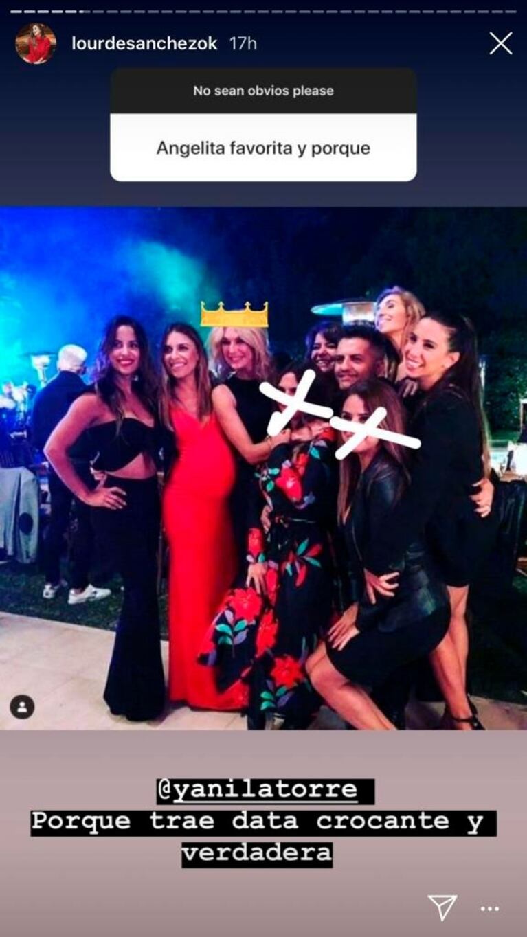 Lourdes Sánchez eligió a su 'angelita' favorita: "Es Yanina Latorre porque trae data crocante y verdadera"