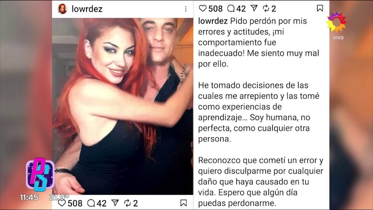 Lourdes Sánchez en sus redes sociales (Foto: captura de redes sociales).
