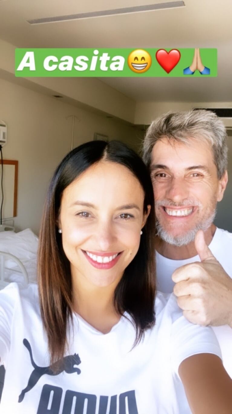 Lourdes Sánchez festejó el alta médica con Chato Prada, tras su delicada operación: "¡A casita!"